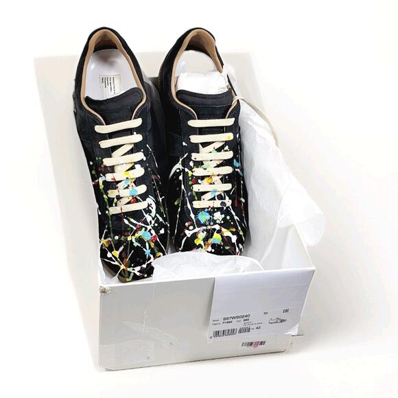 MAISON MARGIELA Leather Sneakers US8 UK7 EU41 Paint Splatter main image 6
